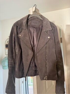 Grey suede “leather” jacket